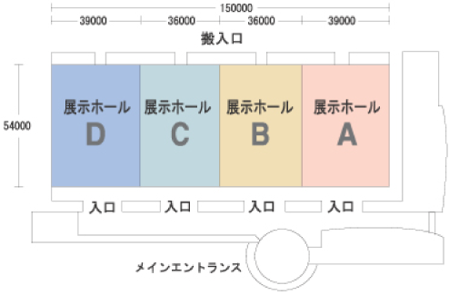 1F展示ホール図面